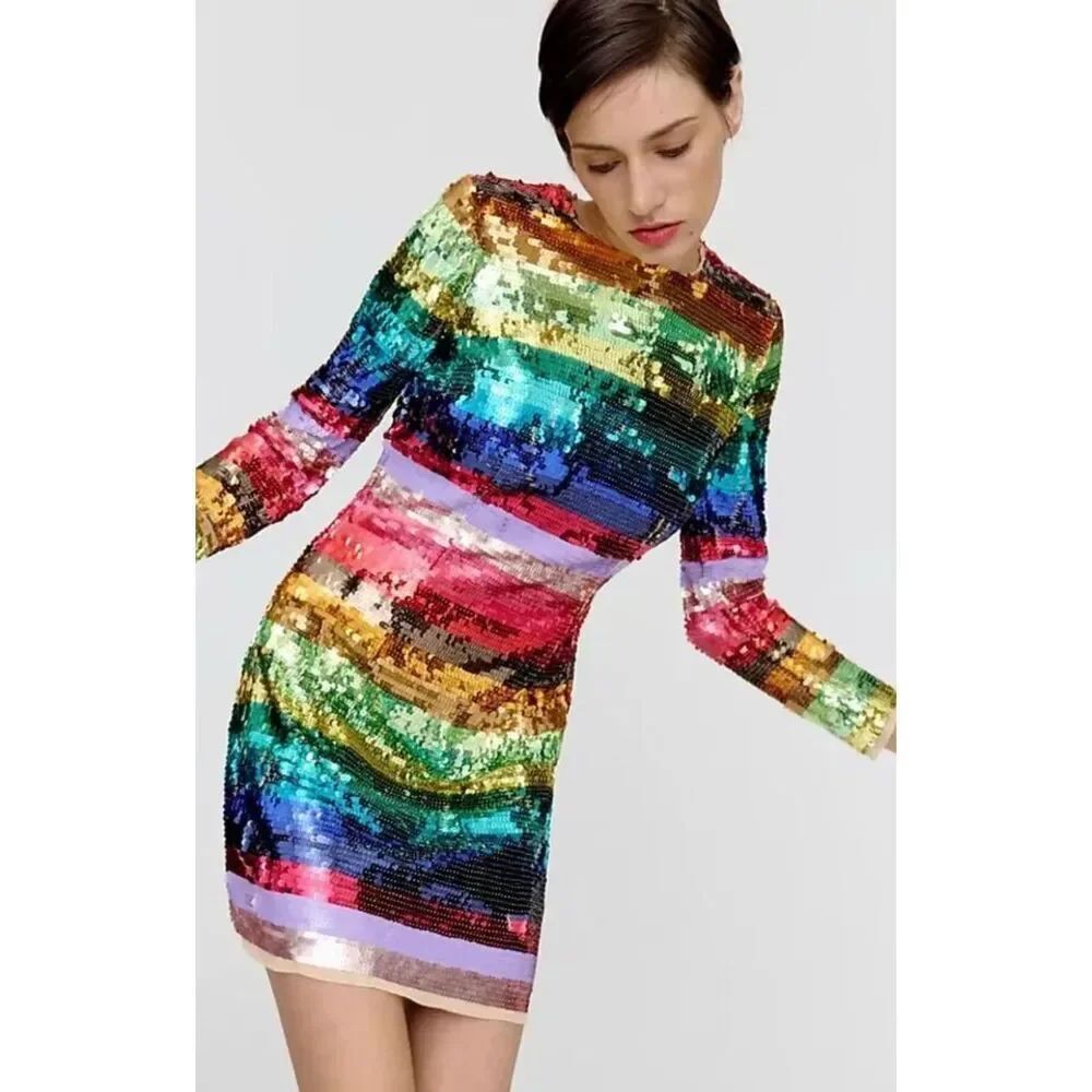 Mac Duggal NWT size 2 sequined mini cocktail dress Taylor Swift
